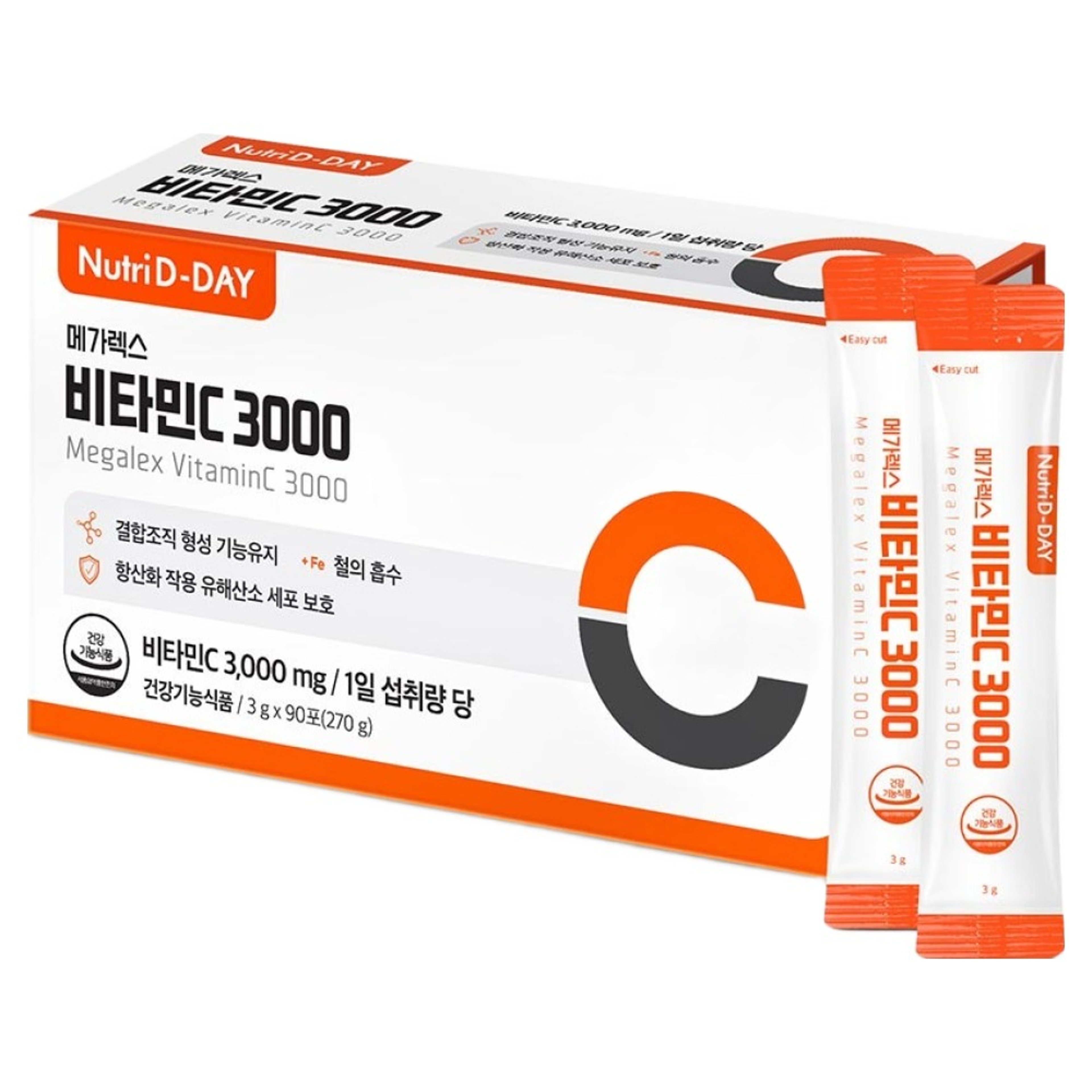 뉴트리디데이 메가렉스 비타민C 3000 90p, 1개, 90회분