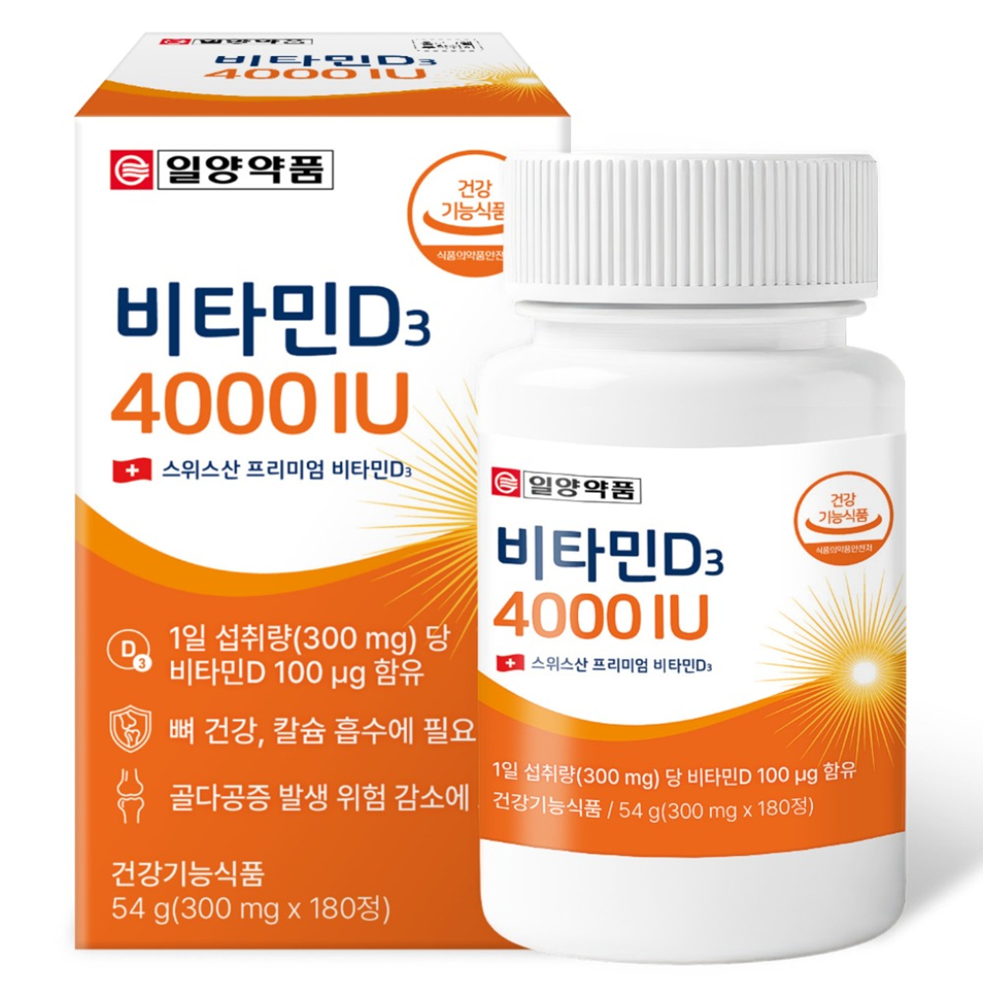 일양약품 비타민D3 4000IU 180정, 1개, 180정