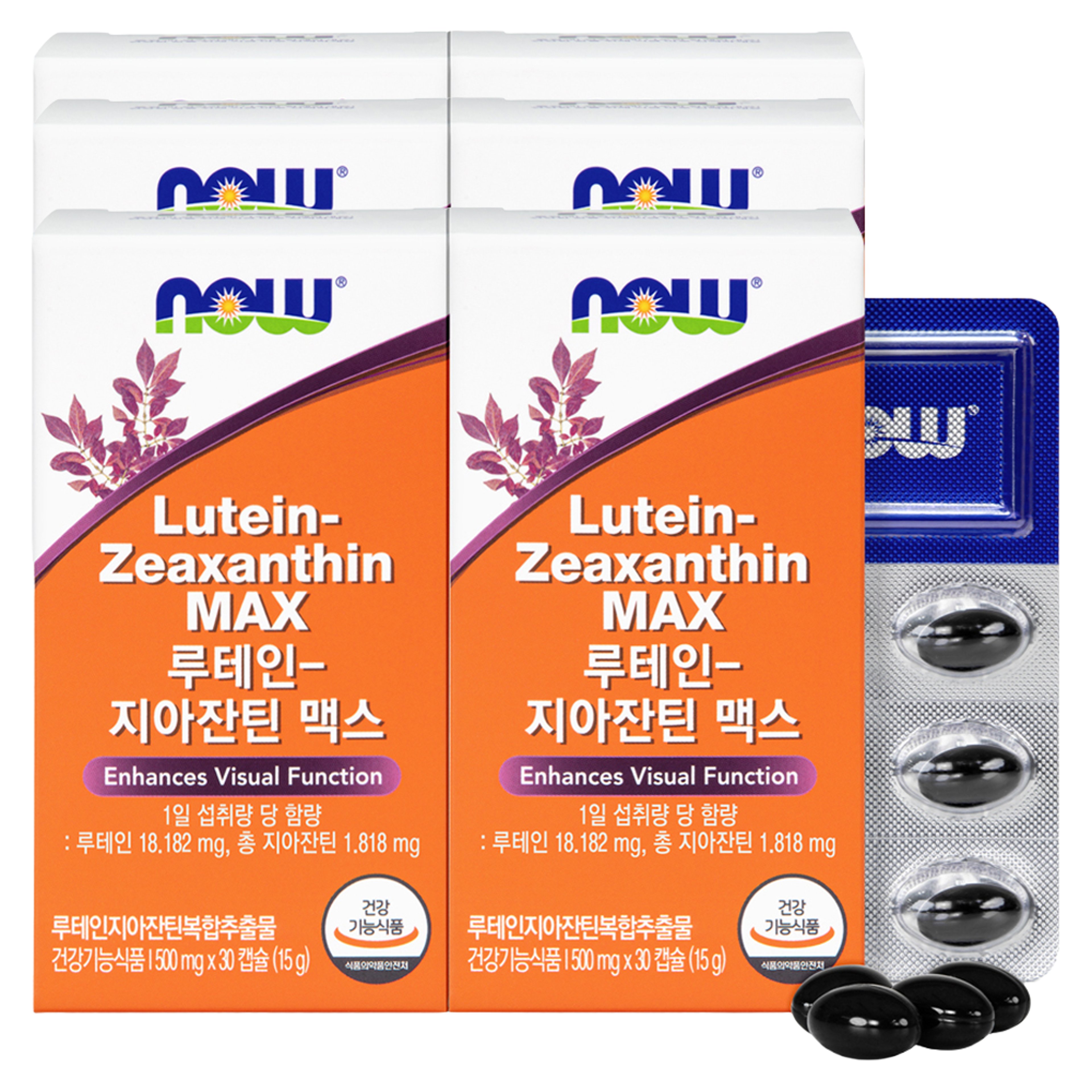 나우푸드 루테인 지아잔틴 맥스, 30정, 6개